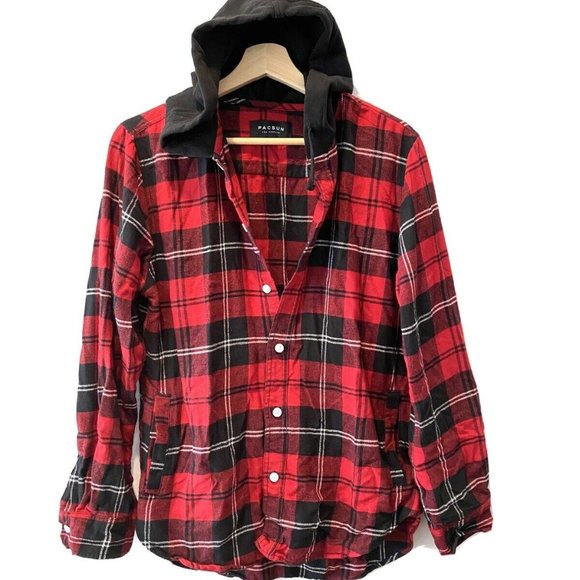 Pacsun Hooded Flannel Clearance Sale 